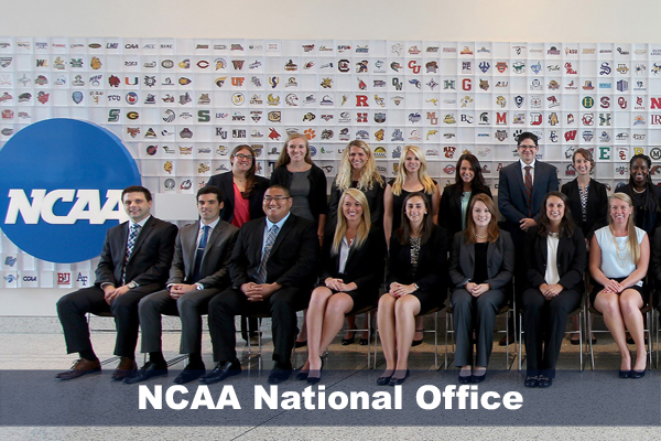 Jackie Kelly with a group of NCAA interns as part of SPM internship program.