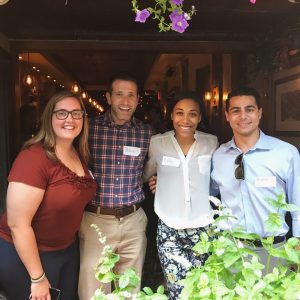 Sport Management alumni pictured together at the Happy Hour event at Cask Restaurant in NYC.