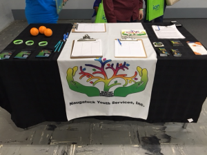 Table set up at Naugatuck Youth Services event
