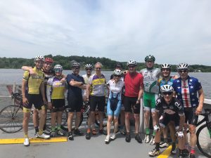 Cyclists from Brian Wolfe's summer internship 2018